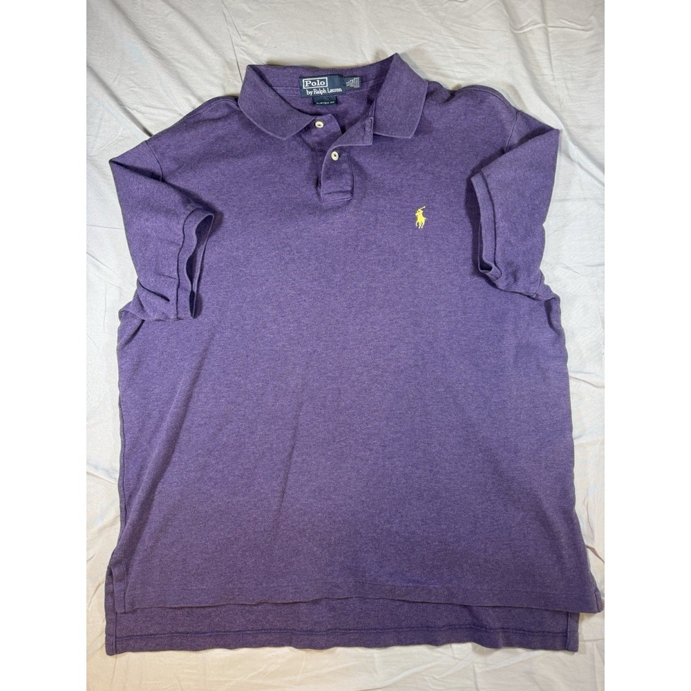 Polo Ralph Lauren Men's Purple Short Sleeve Polo Size XL